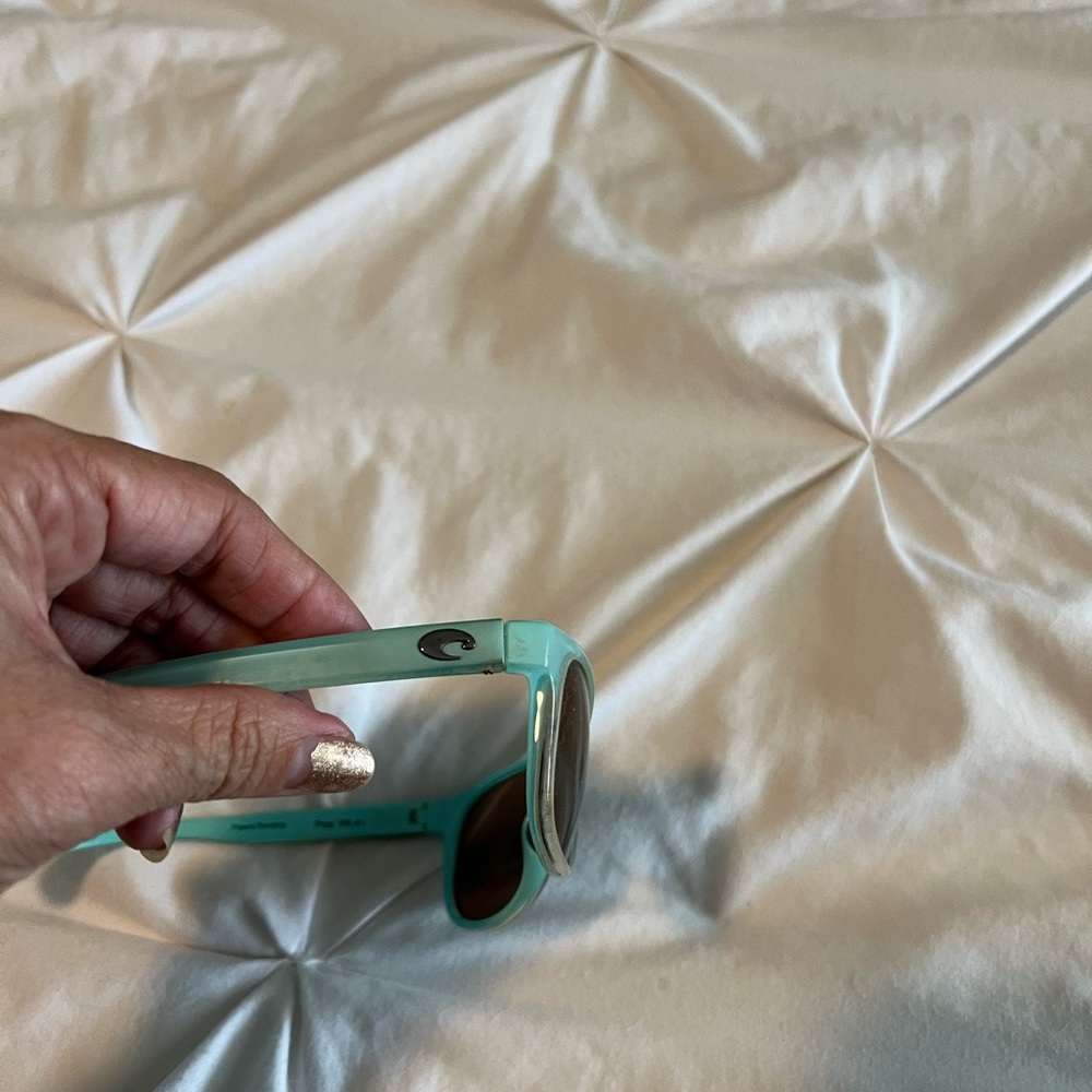Costa Women's Sunglasses in Aqua and Brown - Picture 3 of 7